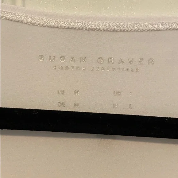 Susan Graver Modern Essentials Liquid Knit Elbow Sleeve Tunic Top White M New - Picture 6 of 9